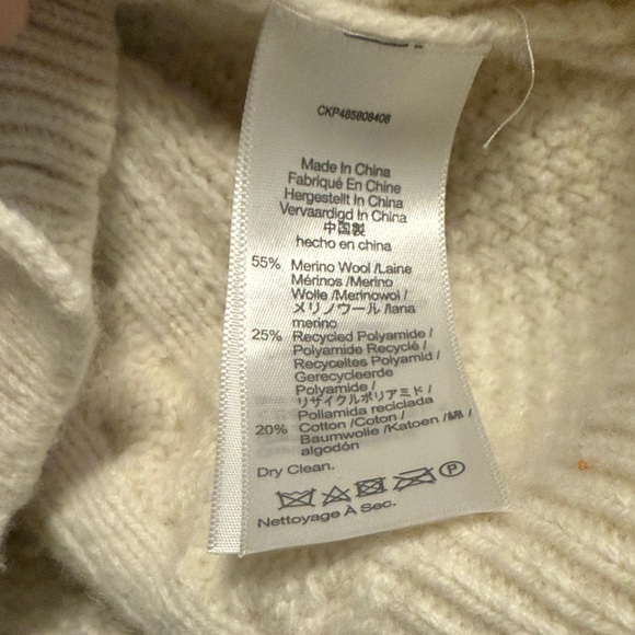 Madewell Cropped Cable Knit Sweater - 55% Wool - Picture 6 of 7